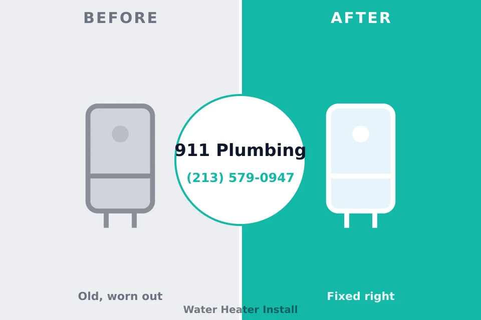 Before and after: plumbing company La Joya, TX
